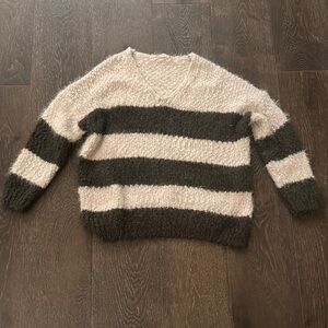 Altar'd State Cream V-Neck Sweater